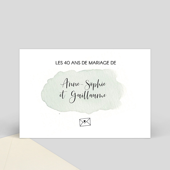 Carte Souvenir Anniversaire de Mariage Tempo