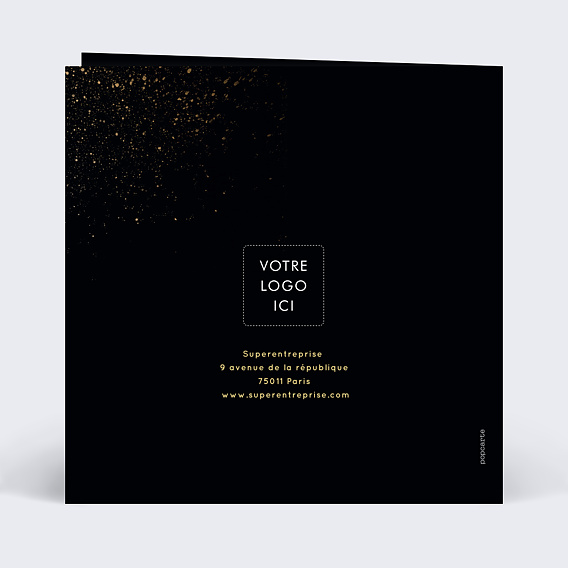 Carte de vœux entreprise Lumière Verso