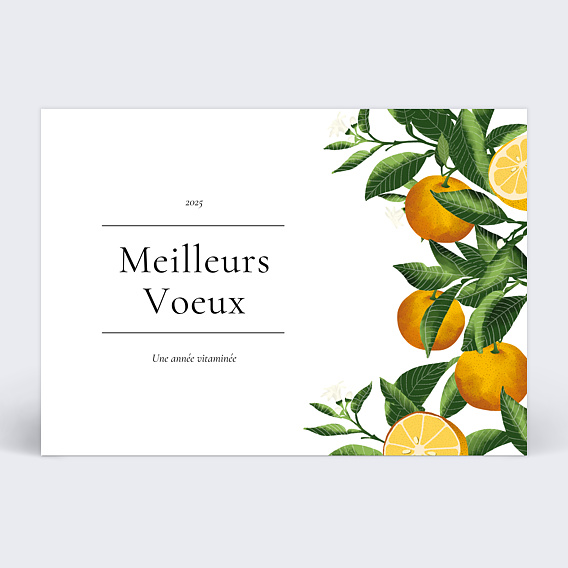 Carte de voeux Bonne Année Vitaminée