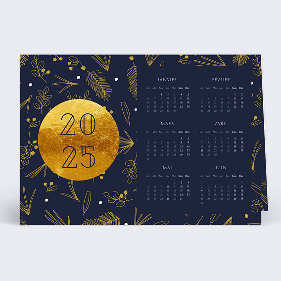 Carte de vœux entreprise Calendrier Champêtre