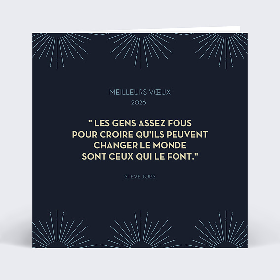 Carte De Vœux Entreprise Citation Changer Le Monde Popcarte