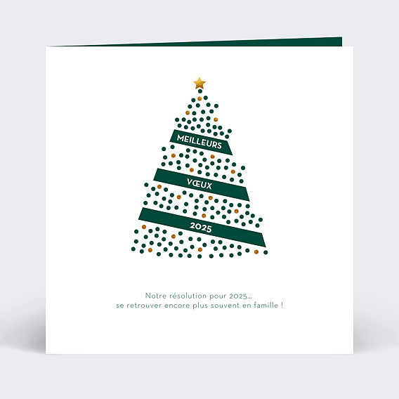 Carte de voeux Découpe Sapin de Noël 
