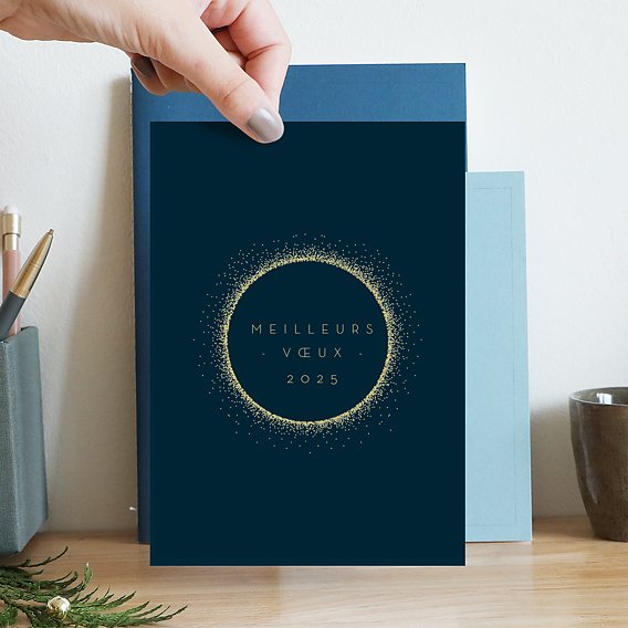 Carte de vœux entreprise Halo de Lumière