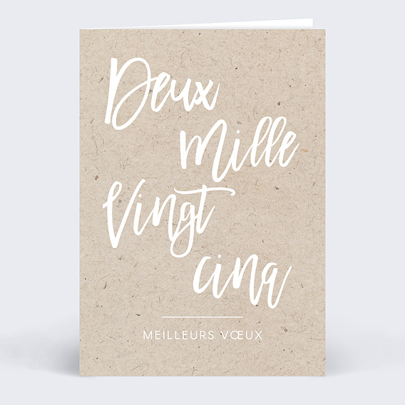 Carte de voeux Jolie typo chinée