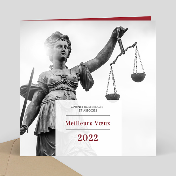 Carte de Voeux Entreprise Justice Photographie 