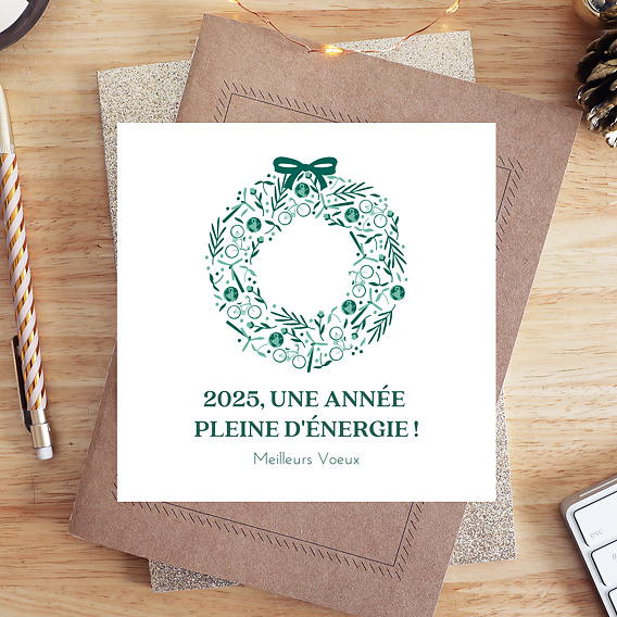 Carte de vœux entreprise Nature Couronne