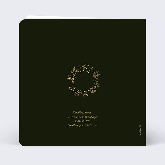 Carte de voeux Sensibilité Verso