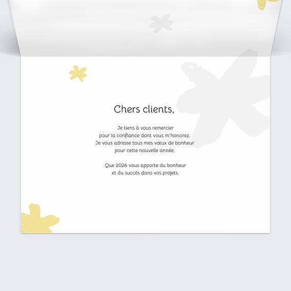 Carte de vœux entreprise Calendrier Sapin Étoilé Intérieur Droit