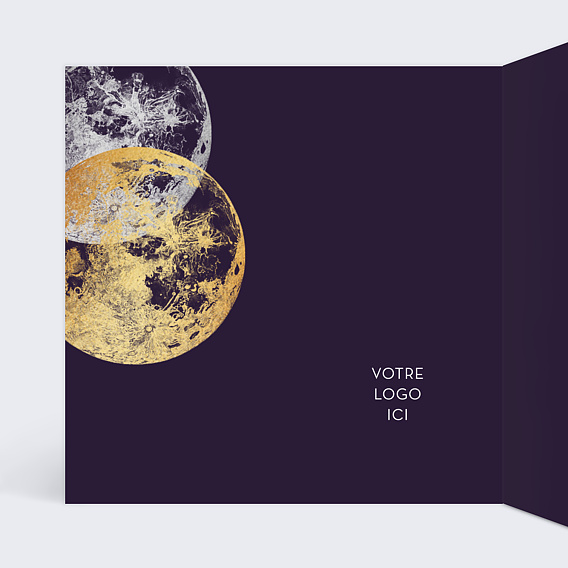 Carte de vœux entreprise Planètes Intérieur Gauche