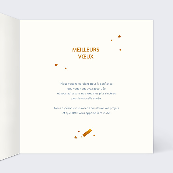 Carte de vœux entreprise Boite à Outils  Intérieur Droit