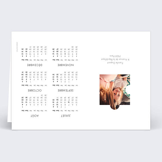 Carte de Voeux Particuliers Calendrier Puzzle