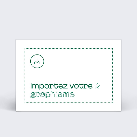 Carte de vœux entreprise Importez Votre Graphisme Personnalisé