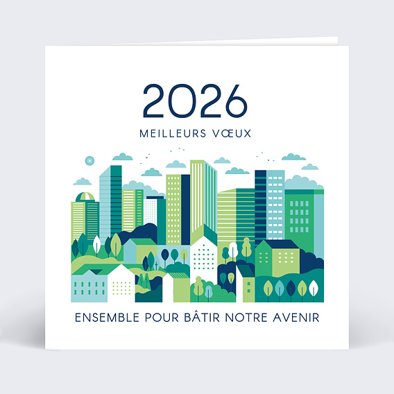 Carte de vœux entreprise Avenir Recto