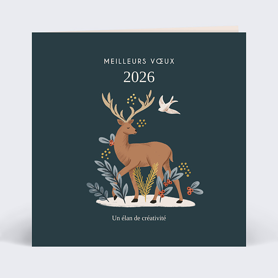 Carte de vœux entreprise Élan Recto