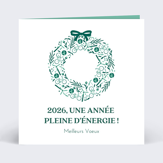 Carte de vœux entreprise Nature Couronne Recto