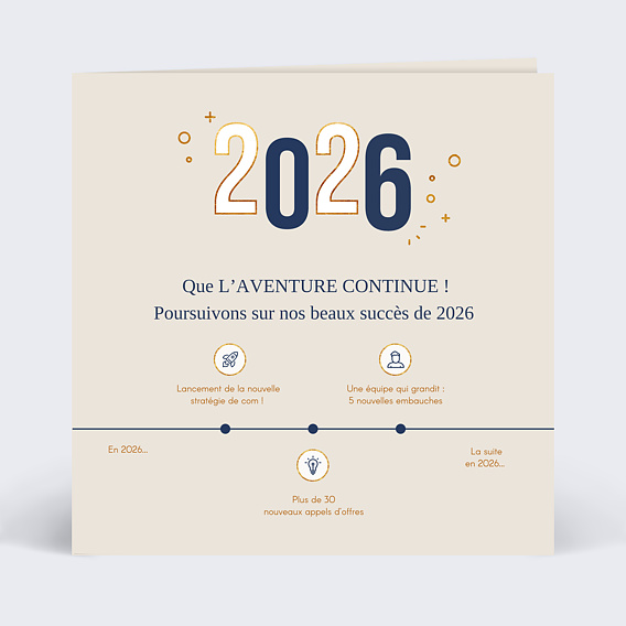 Carte de vœux entreprise Rétrospective Recto