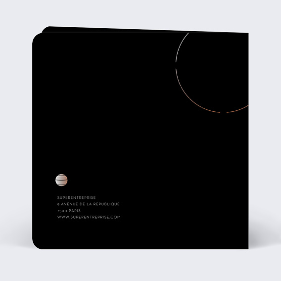 Carte de vœux entreprise Cosmique Verso