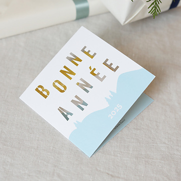 Carte de Voeux Particuliers Dcoupe Belle Anne d'Hiver