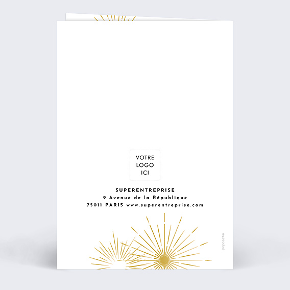Carte de vœux entreprise Firework Verso