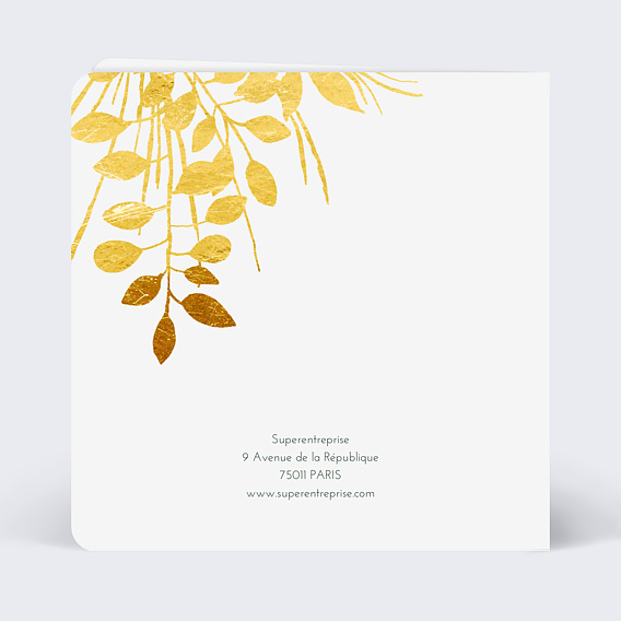 Carte de vœux entreprise Nature Lumineuse Verso