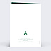 Carte de voeux Branches de houx Verso