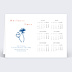 Carte de vœux entreprise Calendrier Envolée Verso