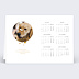 Carte de voeux Calendrier Golden Dots Verso