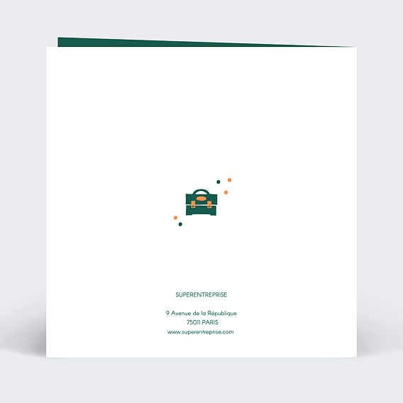 Carte de vœux entreprise Artisanat Sapin  Verso