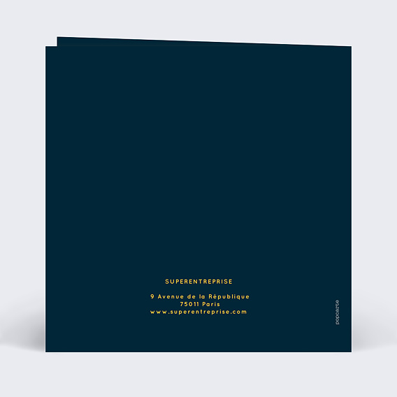 Carte de vœux entreprise Art Déco Verso