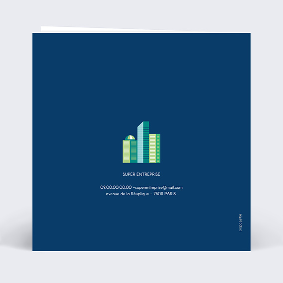 Carte de vœux entreprise Avenir Verso
