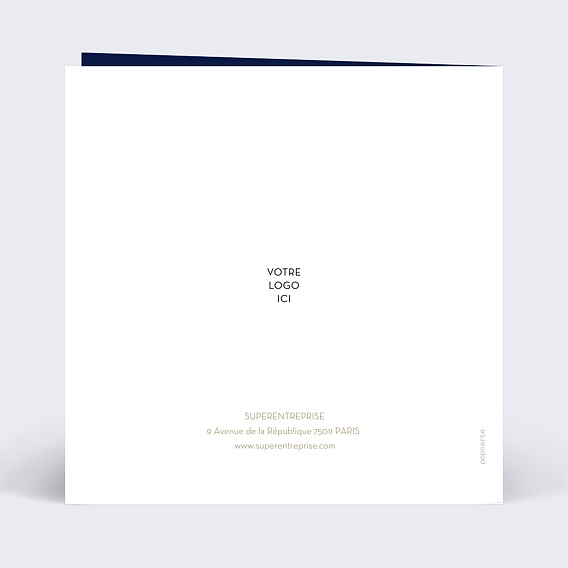 Carte de vœux entreprise Découpe BTP Verso