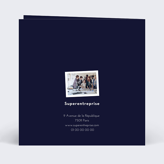 Carte de vœux entreprise Rétrospective Photomaton Verso