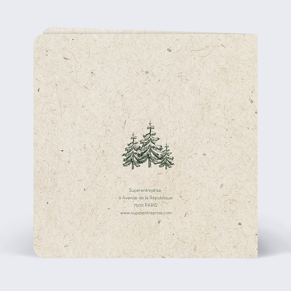 Carte de vœux entreprise Joli Sapin Verso