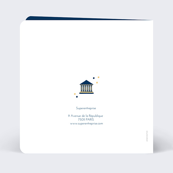 Carte de vœux entreprise Justice Sapin  Verso