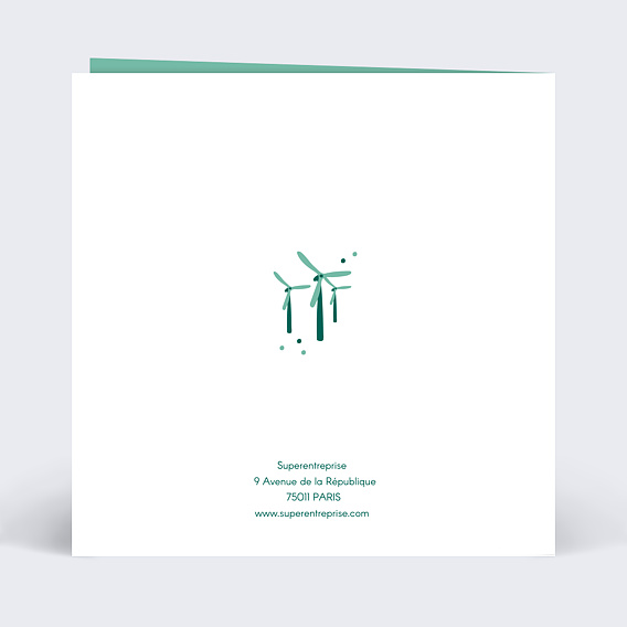 Carte de vœux entreprise Nature Couronne Verso