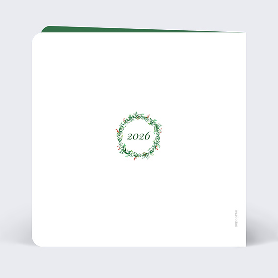 Carte de voeux Noël délicat Verso