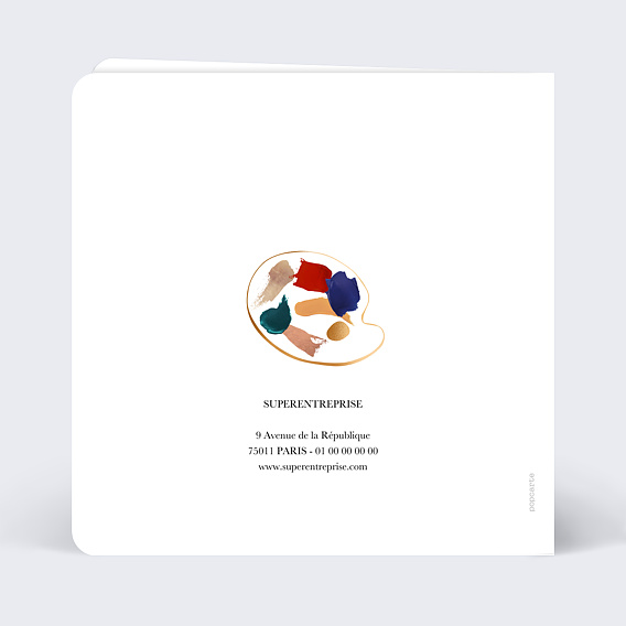 Carte de vœux entreprise Palette Verso