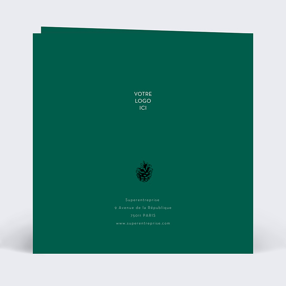 Carte de vœux entreprise Pomme de Pin Verso