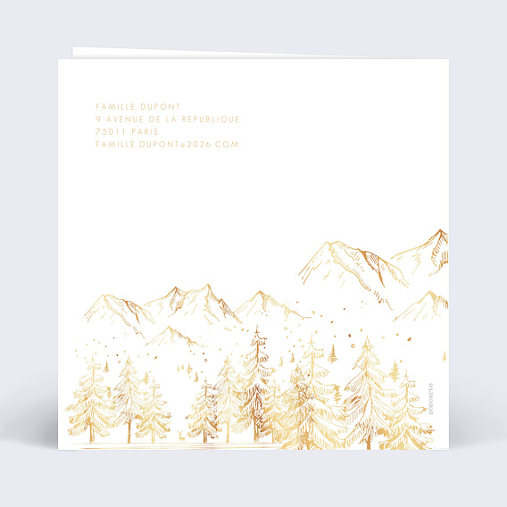 Carte de voeux Sibérie Verso