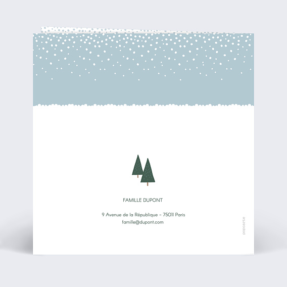 Carte de voeux Village d’hiver Verso