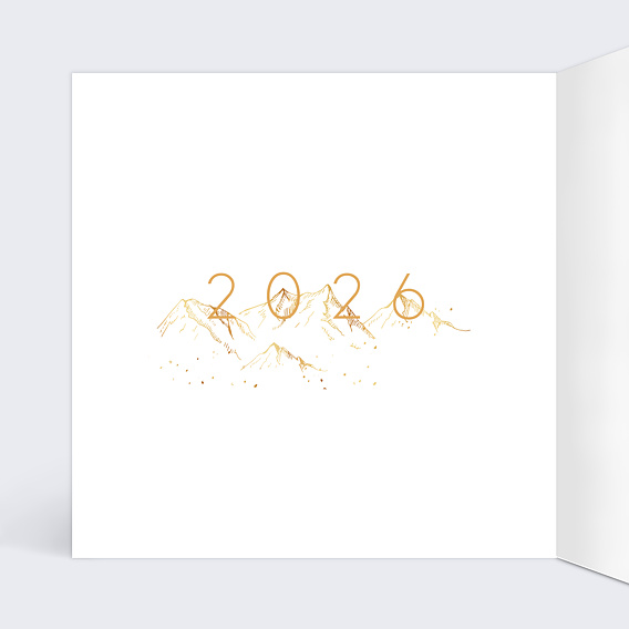 Carte de vœux entreprise Paysage d'Hiver Intérieur Gauche