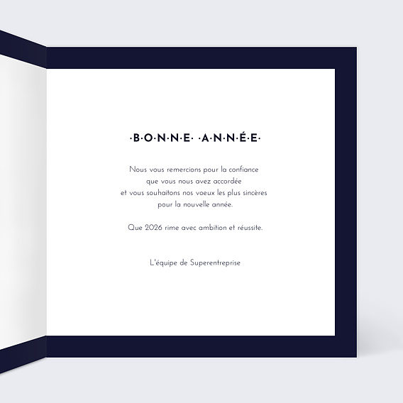 Carte de vœux entreprise Rétrospective Photomaton Intérieur Droit