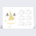 Carte de vœux entreprise Calendrier Sapin Étoilé Recto