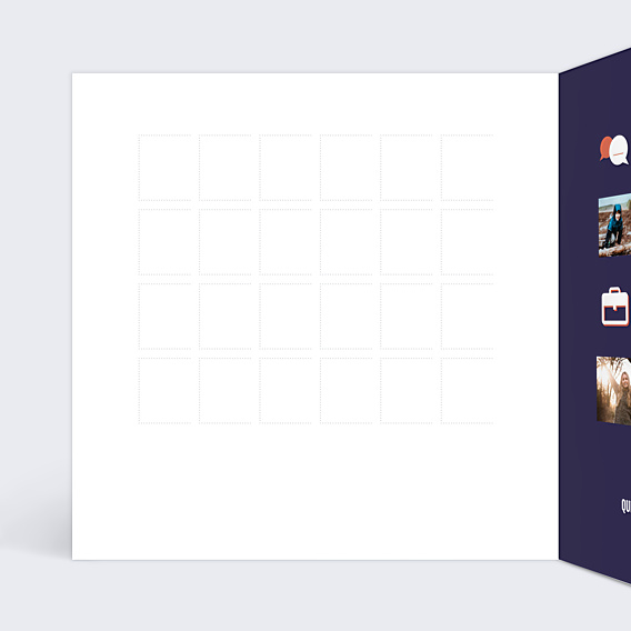 Carte de Voeux Particuliers Découpe Calendrier Avent Famille