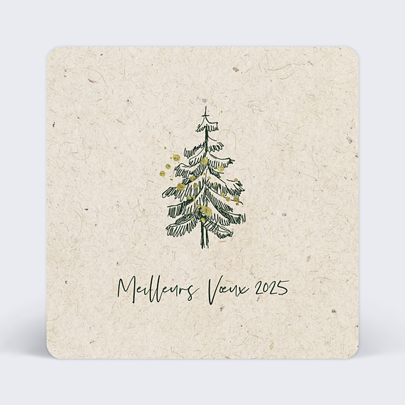 Carte de vœux entreprise Joli Sapin