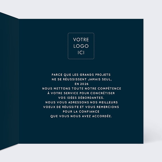 Carte de vœux entreprise Art Déco Intérieur Droit