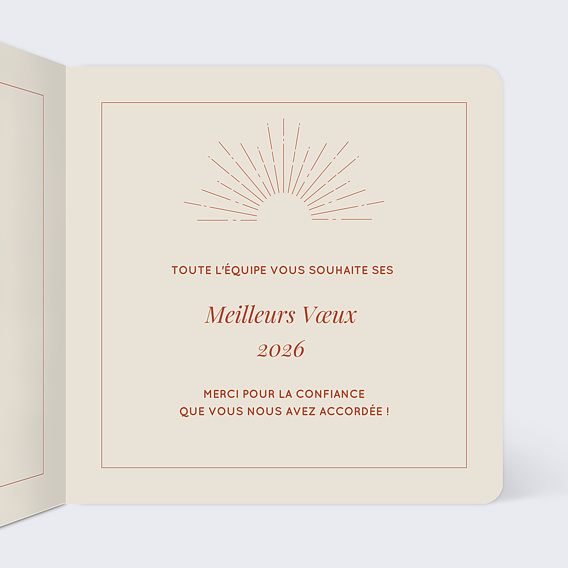 Carte de vœux entreprise Citation Espoirs Intérieur Droit