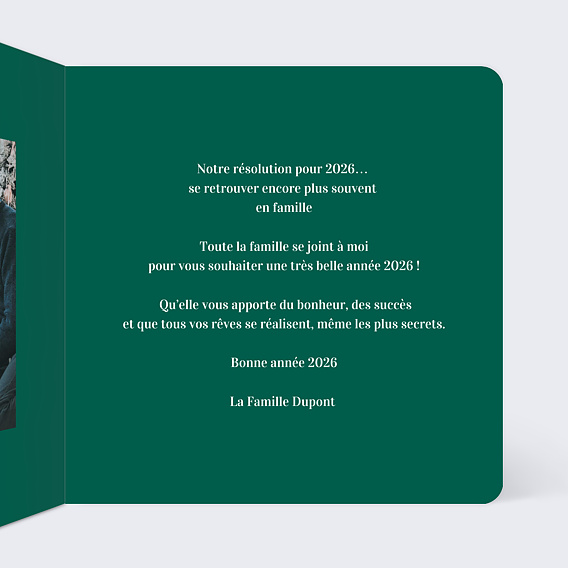 Carte de voeux Couronne de pommes de pin Intérieur Droit