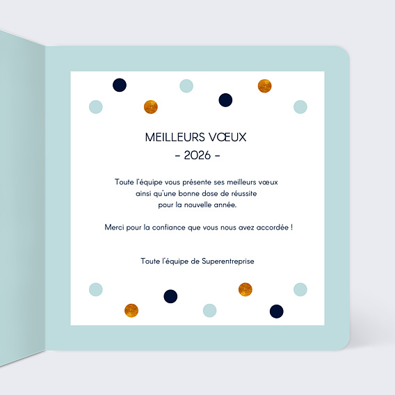 Carte de vœux entreprise Dose de Santé  Intérieur Droit