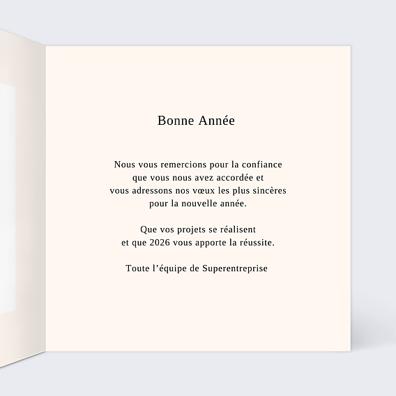 Carte de vœux entreprise Haute en Couleurs  Intérieur Droit